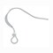 JewelrySupply Sterling Silver Flat Earring Wires with 2mm Bead (1 Pair of Sterling Silver Earrings)